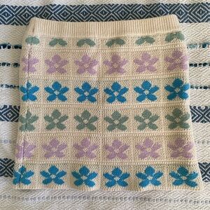 AE floral knitted skirt